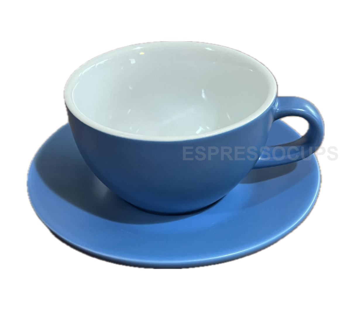 "TULIPANO" 300ml Latte Cups (L) - blue matte